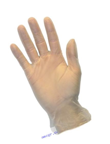 Disposable Vinyl Exam Gloves - Clear, Medical Grade, Powder Free, Latex Free, Lab Work, Plastic, Food, Cleaning, Wholesale Cheap, Size Medium (Box of 100)