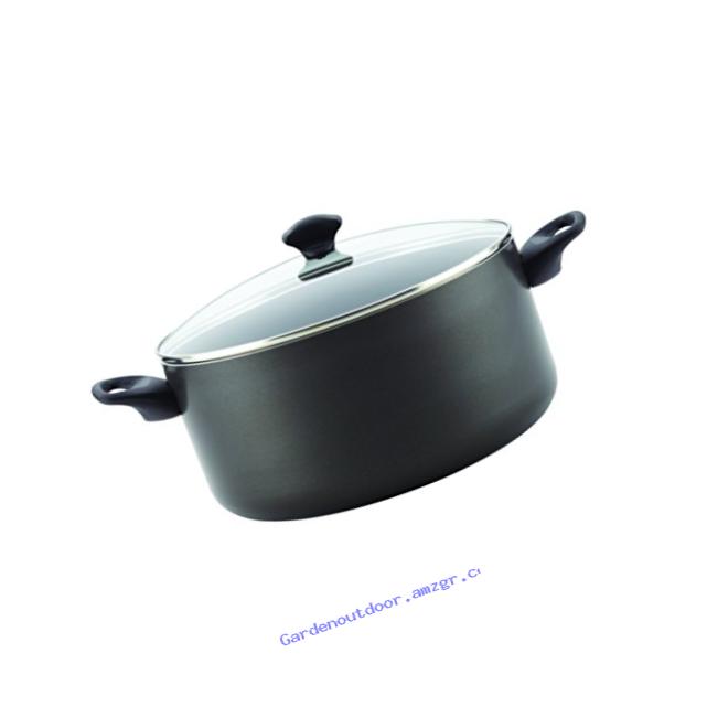 Farberware 16716 10.5 quart Dishwasher Safe Nonstick Aluminum Covered Stockpot, Large, Black