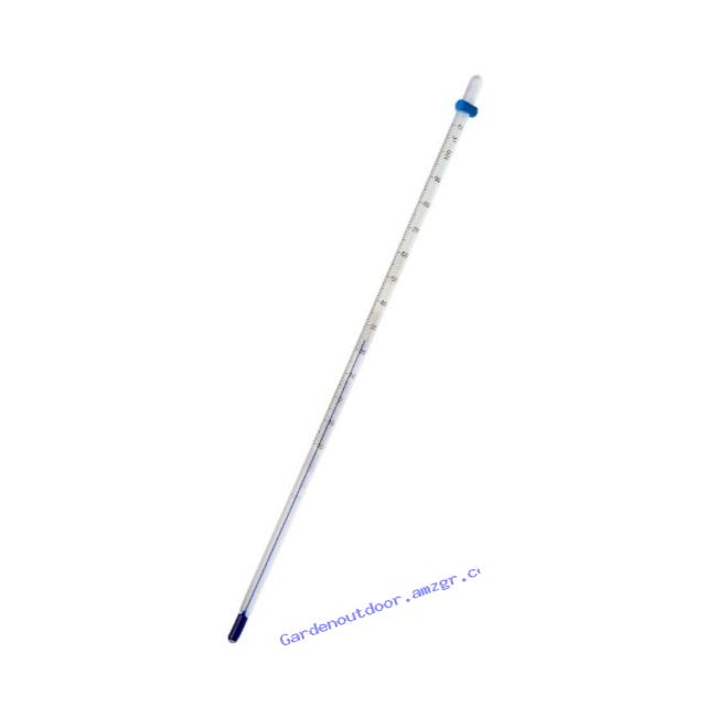 H-B DURAC Plus B60750-6100 ASTM Like Liquid-In-Glass Thermometer, 114F / Aviation Fuel Freezing Point, Total Immersion, -112 to 68F, Organic Liquid Fill