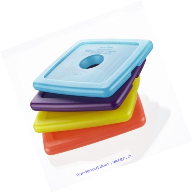 Fit & Fresh Cool Coolers Slim Lunch Ice Packs, Multicolored - Set of 4