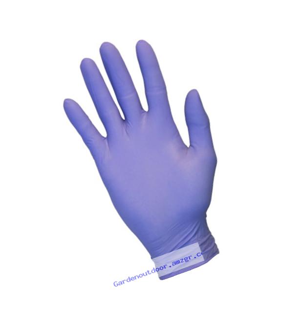Nitrile Exam Gloves - Medical Grade, Powder Free, Latex Rubber Free, Disposable, Non Sterile, Food Safe, Indigo (purple) color, Convenient Dispenser Pack of 100, Size Medium