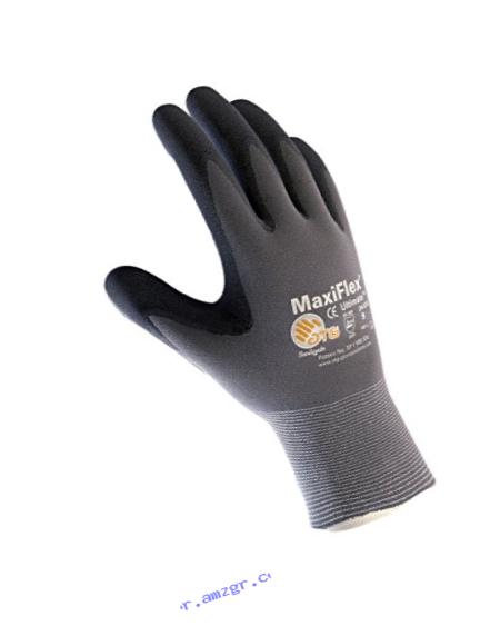 MaxiFlex Ultimate 34-874/M Seamless Knit Nylon/Lycra Glove with Nitrile Coated Micro-Foam Grip on Palm and Fingers