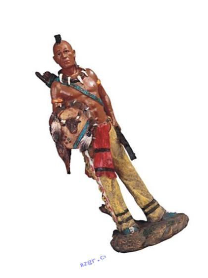 StealStreet Native American Indian Warrior with Shield Statue Figurine, 8
