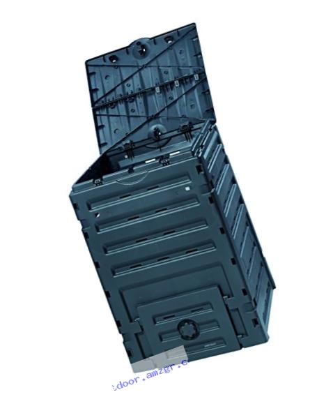 Exaco 628001 Eco-Master Polypropylene Composter, 120-Gallon, Black