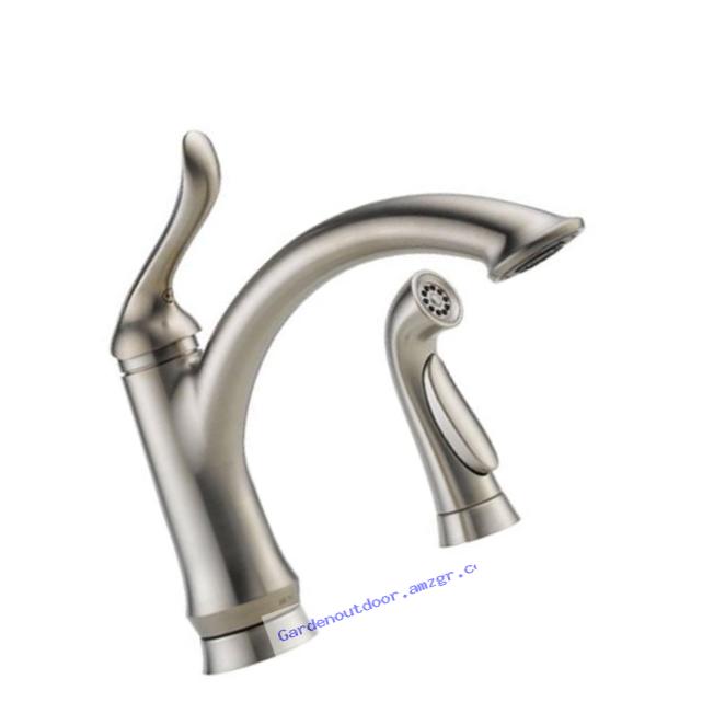 Delta Faucet 4453-AR-DST Linden Single Handle Kitchen Faucet with Spray, Arctic Stainless
