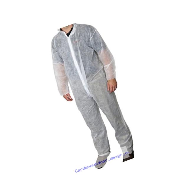 UltraSource Disposable Polypropylene Coveralls, Large (Pack of 25)