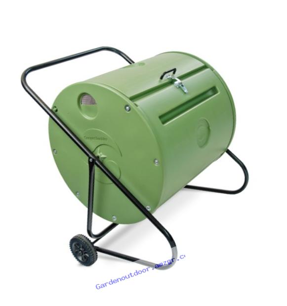 Mantis Back Porch ComposTumbler CT08002 - Engineered to Make Compost Fast - Holds 37 Gallons - Low Cost Per Gallon - Mobile Rolls Direct to the Garden