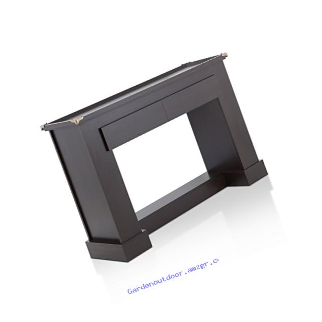 HOMES: Inside + Out Tiller 2 Drawer Transitional Style Console Table, Espresso