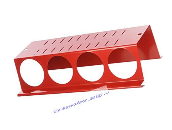 Wall Control ASM-CH-014 R Pegboard Spray Can Holder Bracket and Aerosol Can Organizer for Wall Control Pegboard Only, Red