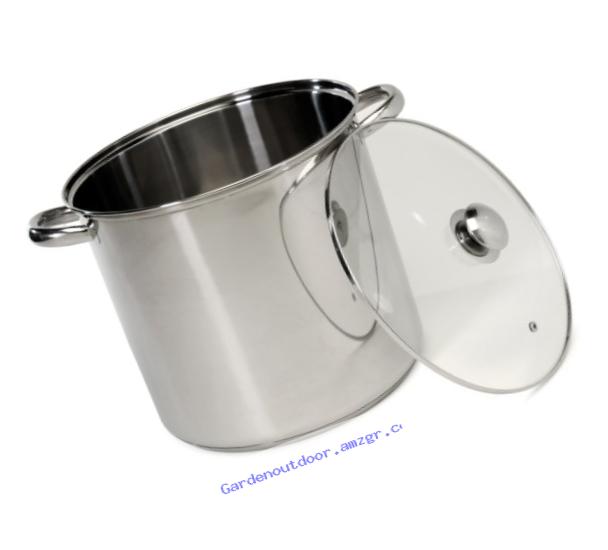 Excelsteel 16 Quart Stainless Steel Stockpot With Encapsulated Base