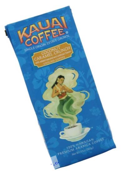 Kauai Coffee, Coconut Caramel Crunch Ground, 10 Ounce