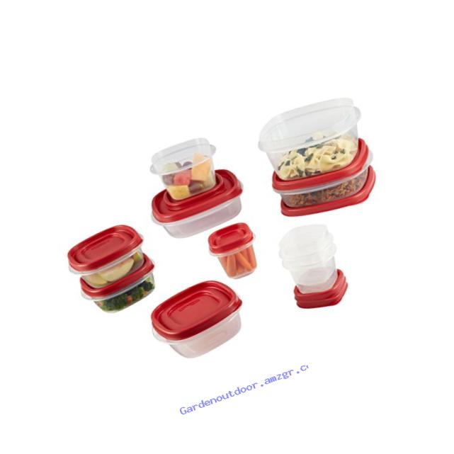 Rubbermaid Easy Find Lids Food Storage Container, 20-Piece Set, Red (1783142)