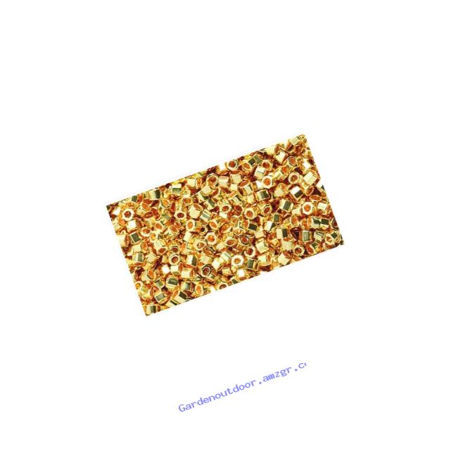 Miyuki Delica Hex Seed Bead 11/0 DBC0031, 24 Karat Gold Plate, 9-grams