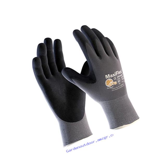 PIP ATG MaxiFlex 34-874 Black/Gray Large Nylon Full Fingered Work & General Purpose Gloves - 12 pack