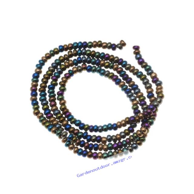 Beadaholique 1/2-Hank Czech Seed Beads, Size 8/0, Heavy Metal Mix Purple Bronze