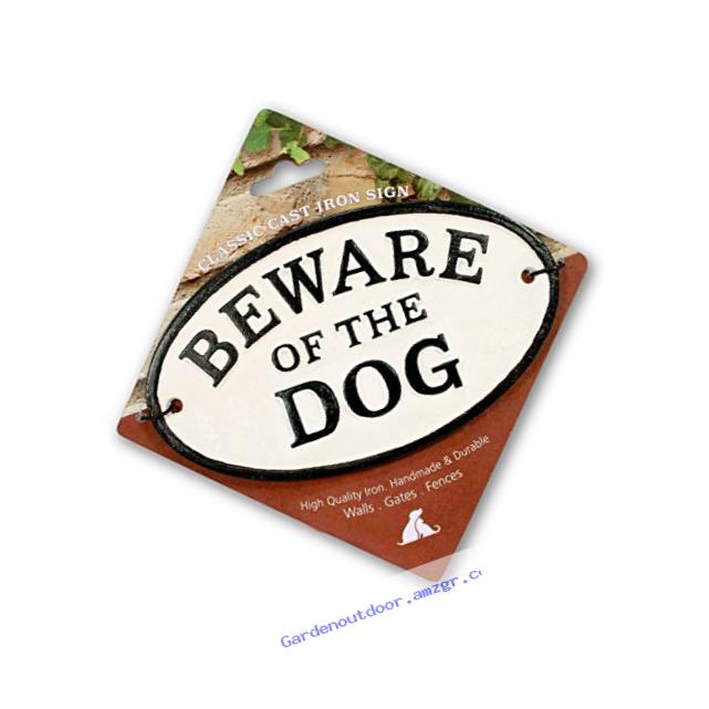 Beware of The Dog Cast Iron Oval Sign