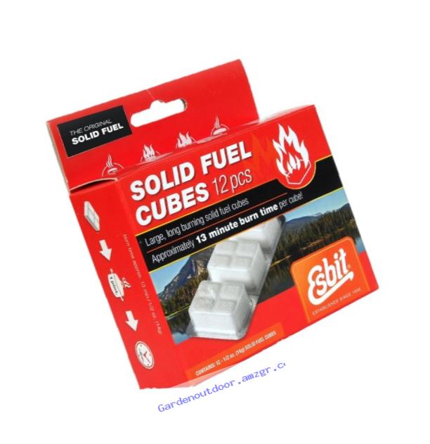 Esbit 1300-Degree Smokeless Solid Fuel Tablets for Backpacking, Camping, Emergency Prep, and Hobby, 14-gram, 12-pieces