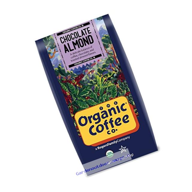 The Organic Coffee Co., Chocolate Almond- Whole Bean, 12 Ounce, Flavored, USDA Organic