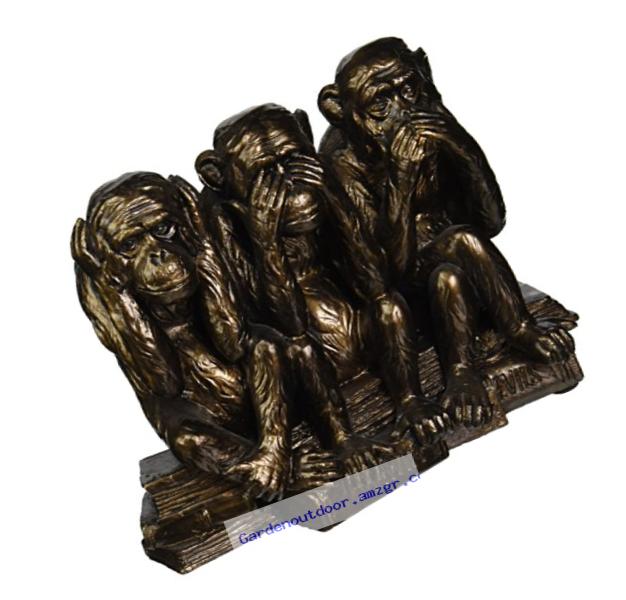 Design Toscano The Hear-No, See-No, Speak-No Evil Monkeys Statue in Faux Bronze