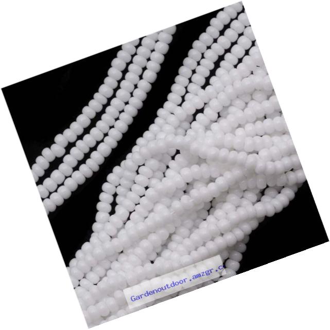 Jablonex Czech Seed Beads, Size 11/0, Snow White Opaque, 1 Hank Per 4000 Beads