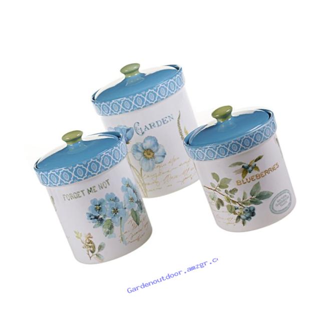 Certified International 3 Piece The Greenhouse Canister Set, Multicolor