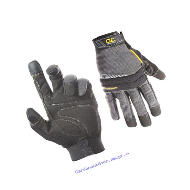 Custom Leathercraft 125M Handyman Flex Grip Work Gloves, Shrink Resistant, Improved Dexterity, Tough, Stretchable, Excellent Grip