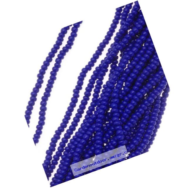 Jablonex Czech Seed Beads, Size 11/0, Royal Blue Opaque, 1 Hank Per 4000 Beads