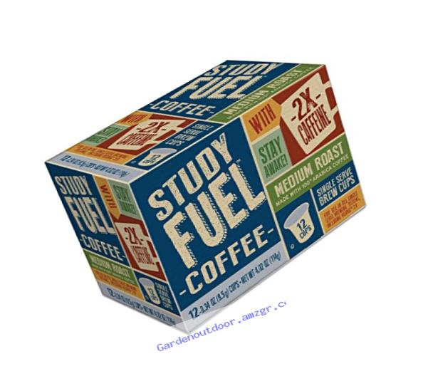 Study Fuel Medium Roast Coffee, 12 Count (Pack of 6) (Compatible with 2.0 Keurig Brewers)