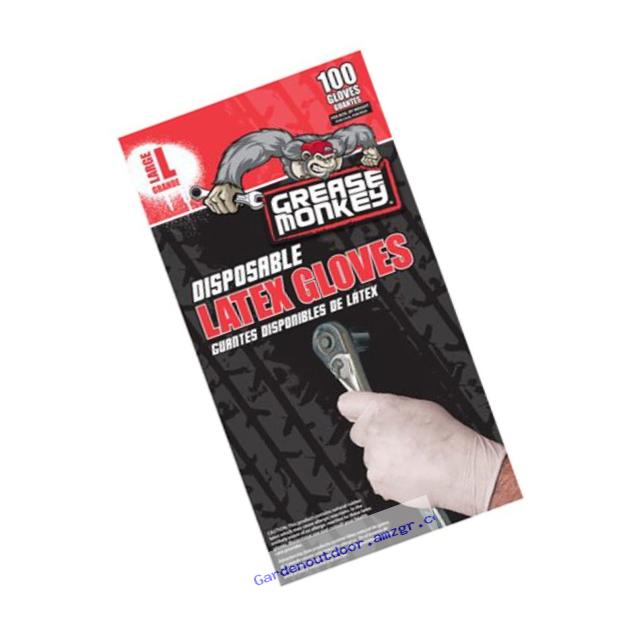 Big Time Products Grease Monkey Disposbale Nitrile Gloves (Large) - Pack of 100