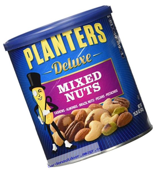 Planters Deluxe Mixed Nuts, 15.25 Ounce Canister