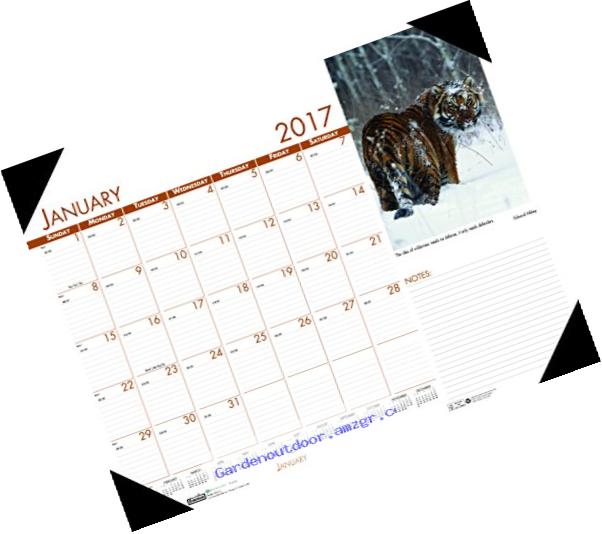 House of Doolittle 2017 Monthly Desk Pad Calendar, Earthscapes Wildlife, 22 x 17