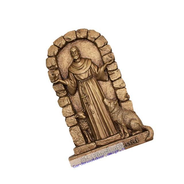 Design Toscano St. Francis of Assisi, Welcome to My Garden Wall Sculpture