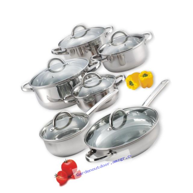 Cook N Home 12-Piece Stainless Steel Set