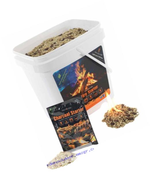 Instafire Charcoal Briquette Firestarter for Grills, 2 Gallon Bucket
