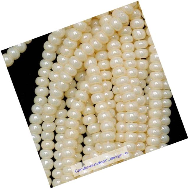 Jablonex Czech Seed Beads, 1-Ounce, Size 6/0, Antiqued Cream Pearl