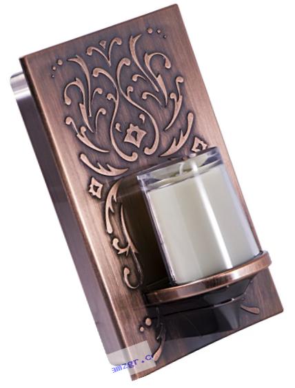 GE 11258 LED CandleLite Night Light, Plug-In, Light Sensing, Auto On/Off, Energy Efficient, Guide Light, Warm Amber Glow, Classic Oil Rubbed Bronze Finish, Flickers Like a Real Candle
