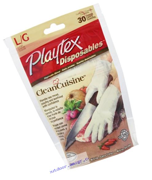 Playtex Disposables CleanCuisine Gloves -
Large: 30 Count