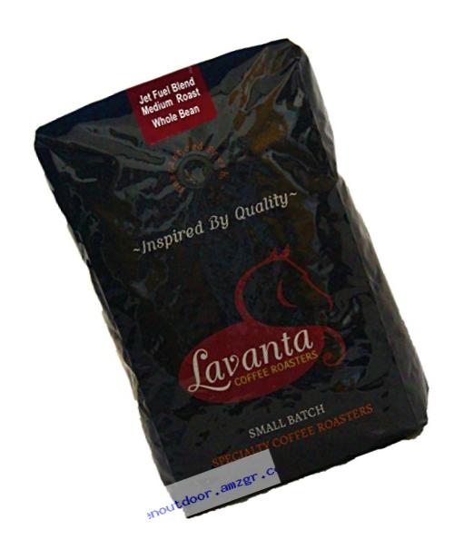 Lavanta Coffee Roasters Jet Fuel Blend Freshly Roasted Direct Trade Coffee, Dark Whole Bean, 5 lb.
