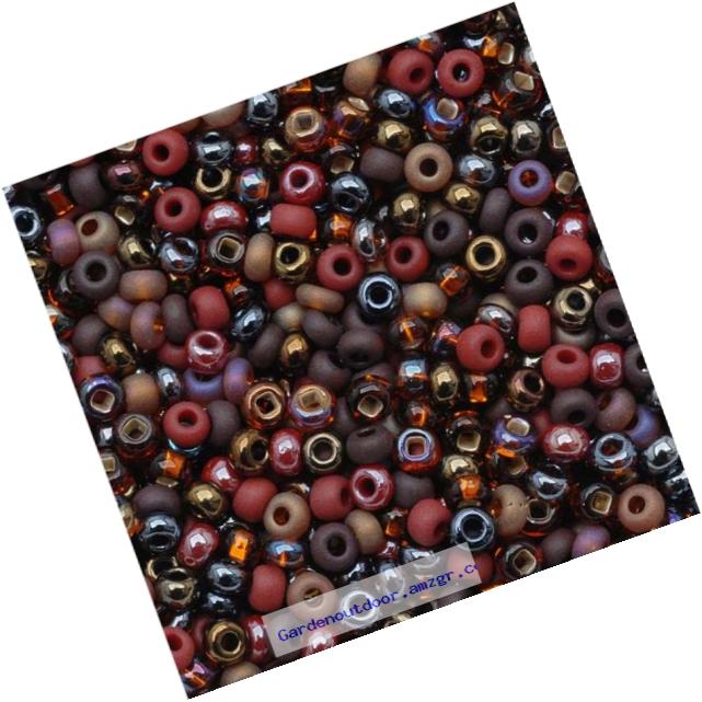Jablonex Czech Seed Beads Mix, 1-Ounce, Size 8/0, Chocolate Mud Pie Brown